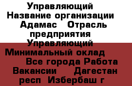 Управляющий › Название организации ­ Адамас › Отрасль предприятия ­ Управляющий › Минимальный оклад ­ 40 000 - Все города Работа » Вакансии   . Дагестан респ.,Избербаш г.